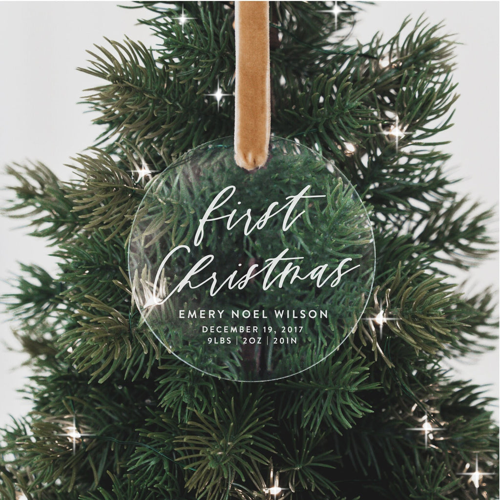 Personalized Pregnancy Announcement Christmas Ornament – Eli + Emery